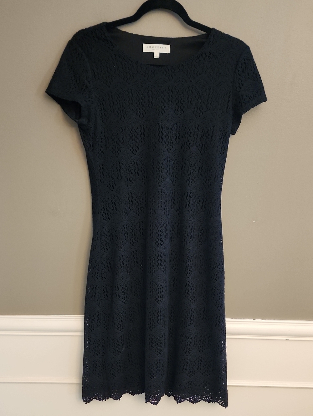 DownEast Black Crochet Lace Dress